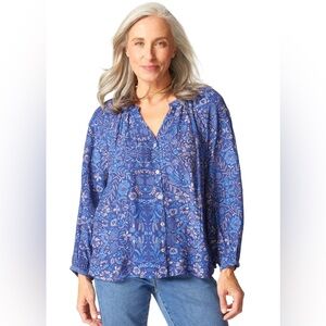 Habitat Blue Floral Women's Blouse